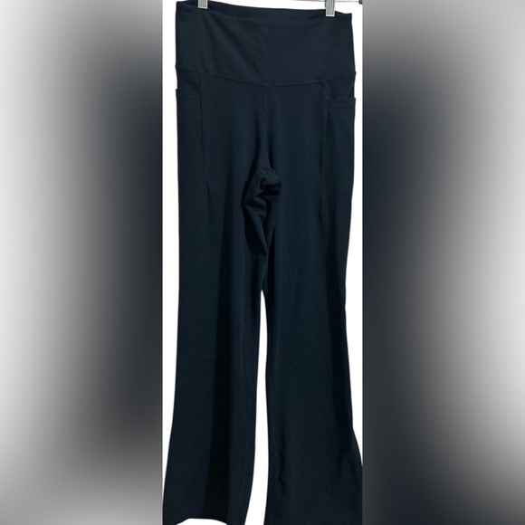 Jockey Pants - Navy Blue Jockey Flare Wide-Leg Pants leggings